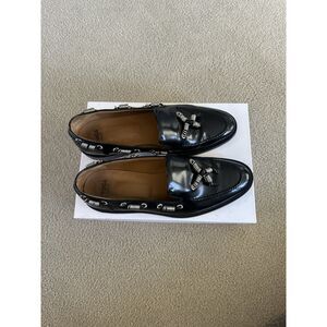 Toga Virilis Polished Leather Slip-On Loafers Black | US Size 11-12